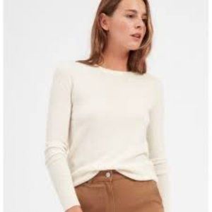 Everlane Women's Cream Crew Neck Sweater